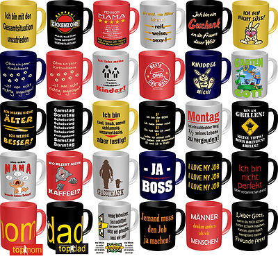 Becher Tasse Kaffeebecher Mama Gott Hund Grillen Oma Geschenk Rentner Job Boss