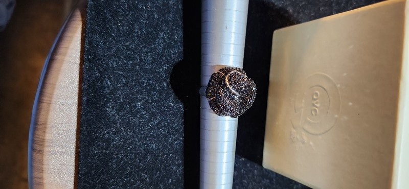 sterling silver and black onyx rose ring