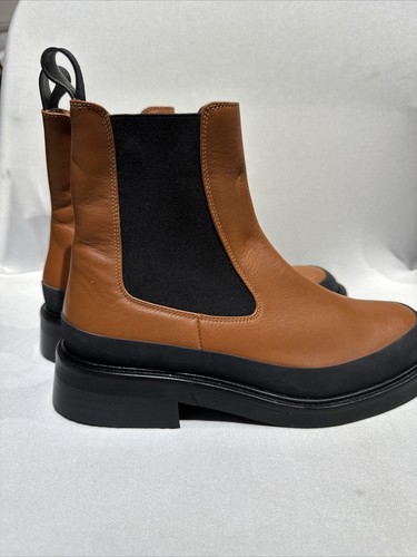 Frame Paris Women Le Holland Leather Rubber Brown Chelsea Boots EUR 40 Us 9 - Picture 2 of 8