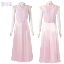 Wicked Glinda Cosplay Costume Women Pink Dress Girls Outfit