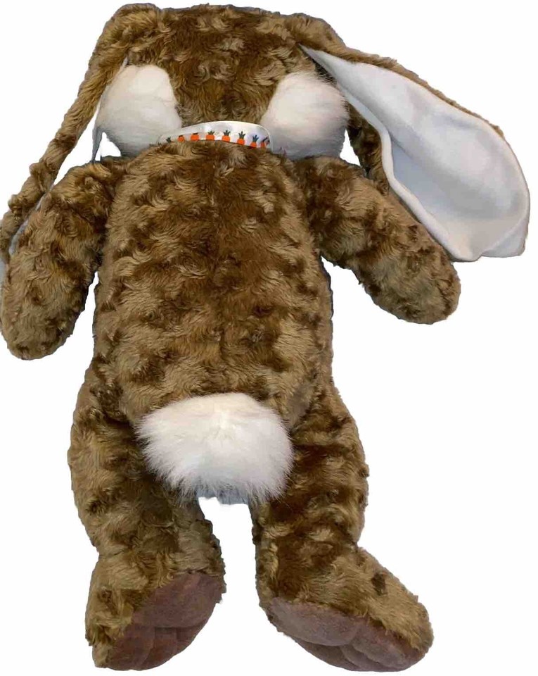 JStuff Rabbit Easter Bunny Plush Brown Long Ears Carrot Bow 24 ...