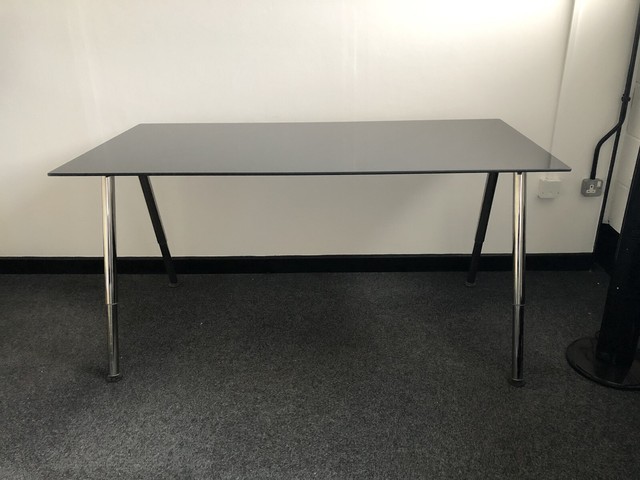 Ikea Galant Desk Glass Chrome Plated For Sale Ebay