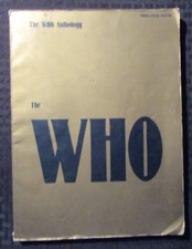 1981 THE WHO Anthology Song Book G/VG 3.0 44 Songs / 208pgs Guitar Piano Vocal