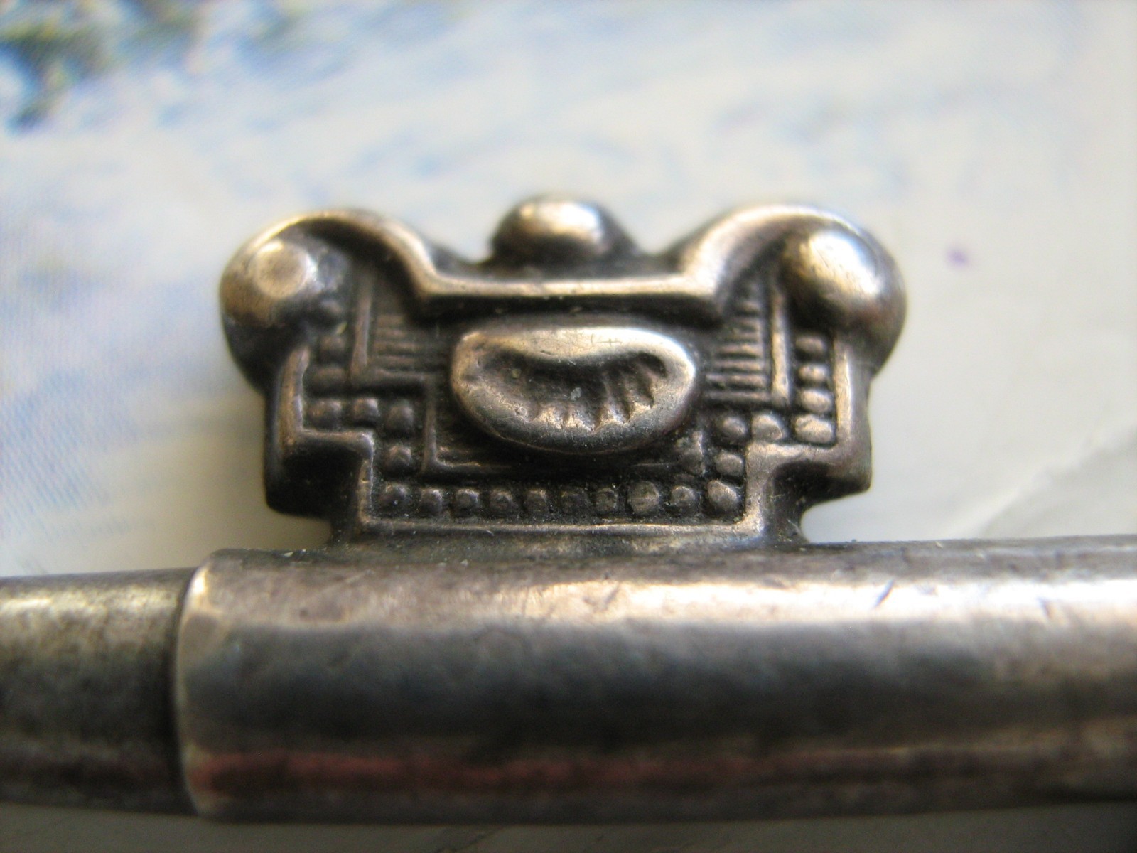 Antique solid silver pocket watch winding key,ori… - image 2