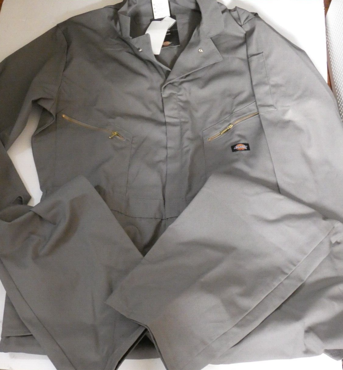 Dickies Men's Long Sleeve Deluxe Coveralls, Gray, XL | eBay