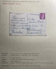 1944 Zerbst Germany Labour Camp KZ RPPC Postcard Cover To Kassel Frantz Fallr