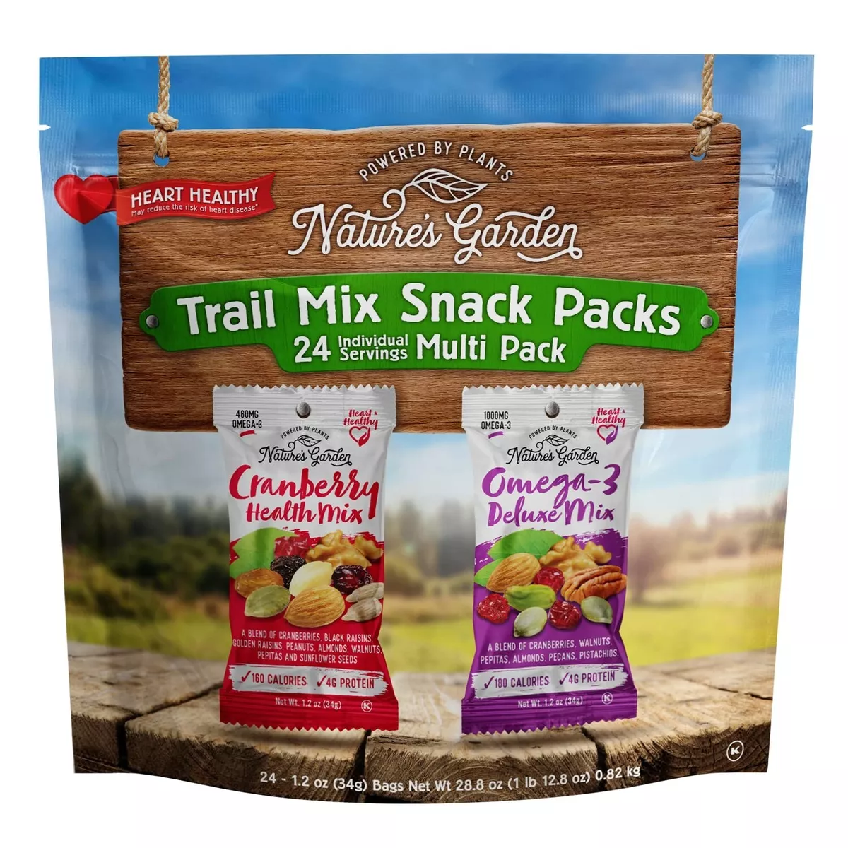 Nature's Garden Trail Mix Snack Packs 28.8 Oz Bag (24 1.2oz-bags )