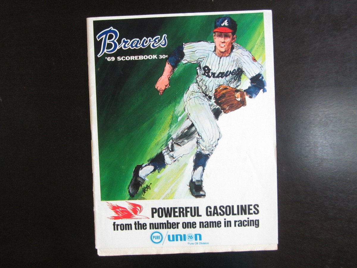 1969 Atlanta Braves vs Philadelphia Phillies Hank Aaron (BG)