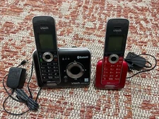 Vtech DS6472-6 DECT 6 Digital 2 Handset Cordless Phone Answering System USED