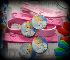 Cinderella Princess - 6 Charm Bracelet -Party Favors Birthday bracelets Pinata