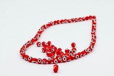 69 Red Evil Eye Turkey Glass Round Beads Royal Red 6mm