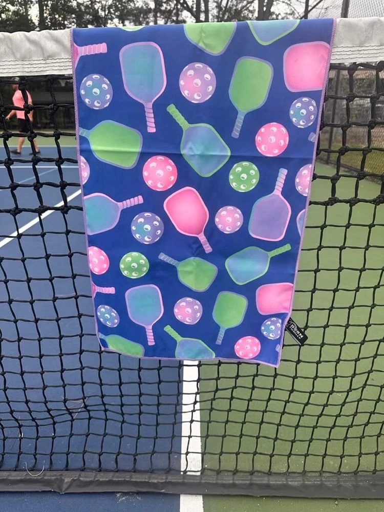 Pickleball Premium Microfiber Towel, Gift and Accessory, Pastel