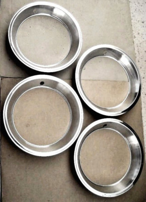 FOUR 1967 CORVETTE, 1969 CAMARO Z28 GM FACTORY ORIGINAL SURVIVOR TRIM RINGS