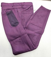 New  Women's Full Seat Grip Silicone Riding Breeches PURPLE Colour