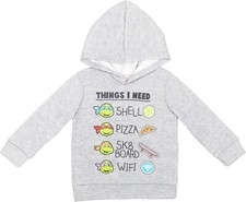 Nickelodeon hoodie Teenage Mutant Ninja Turtles Fleece Pullover GRAY XL 14-16