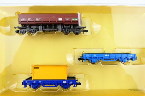 Minitrix 15156 3er Set Güterwagen ´Bauzug´ der NS, SoMo 2001, OVP, (RB041) | Condition: Gebraucht