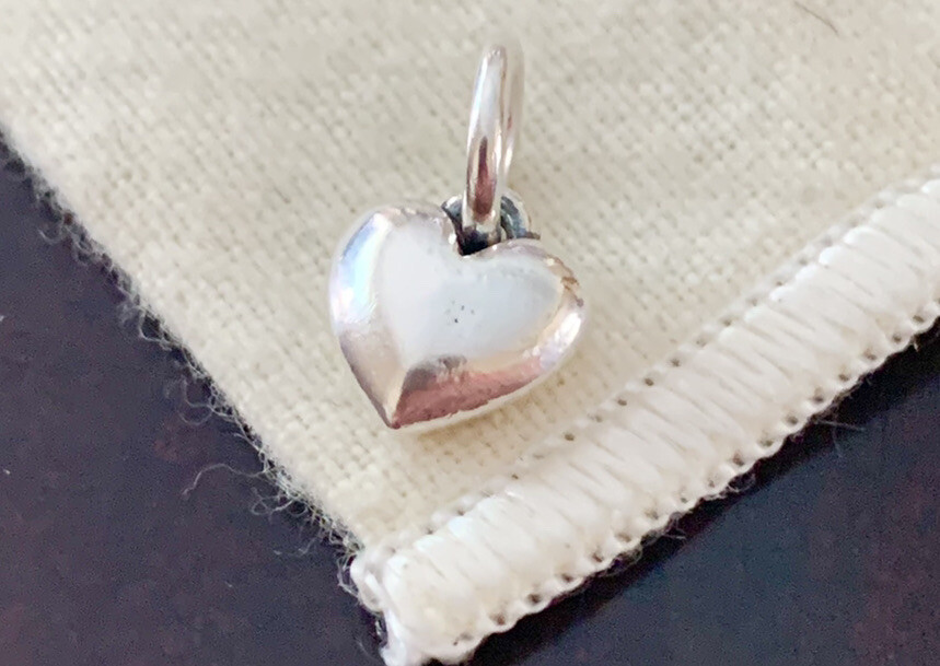 James Avery keepsake heart Red Ruby Stone Charm - image 2