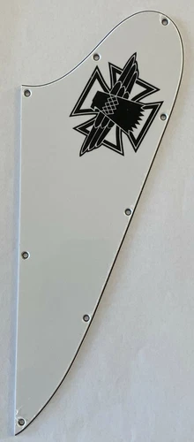 Guitar Parts Guitar Pickguard for Gibson Firebird Thunderbird "Logo" 3 Ply White