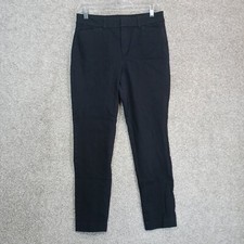 Old Navy Pants Womens 10 Black Dress Chino High Rise Pixie Secret Smooth Pockets