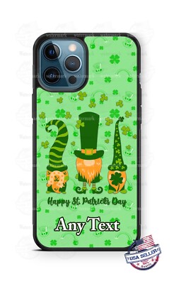 Gnomes Happy St Patrick's Day Personalized Phone Case fits iPhone Samsung Google