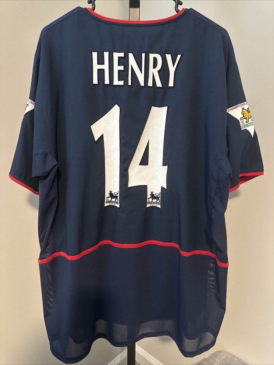 2002/03 Nike Arsenal Away Player Issue Shirt Henry Match