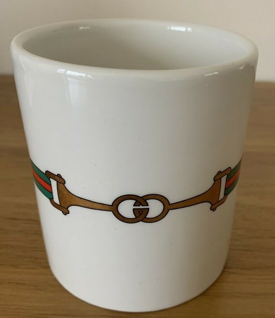 VINTAGE GUCCI COFFEE MUG HORSEBIT Excellent CONDITION GREEN RED eBay