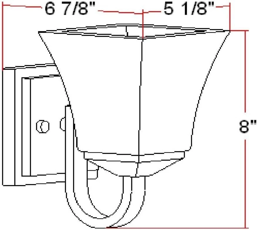 Aplique de baño, en níquel satinado, aplique de baño de 8" de alto, pantalla de vidrio esmerilado Foto 3 de 4