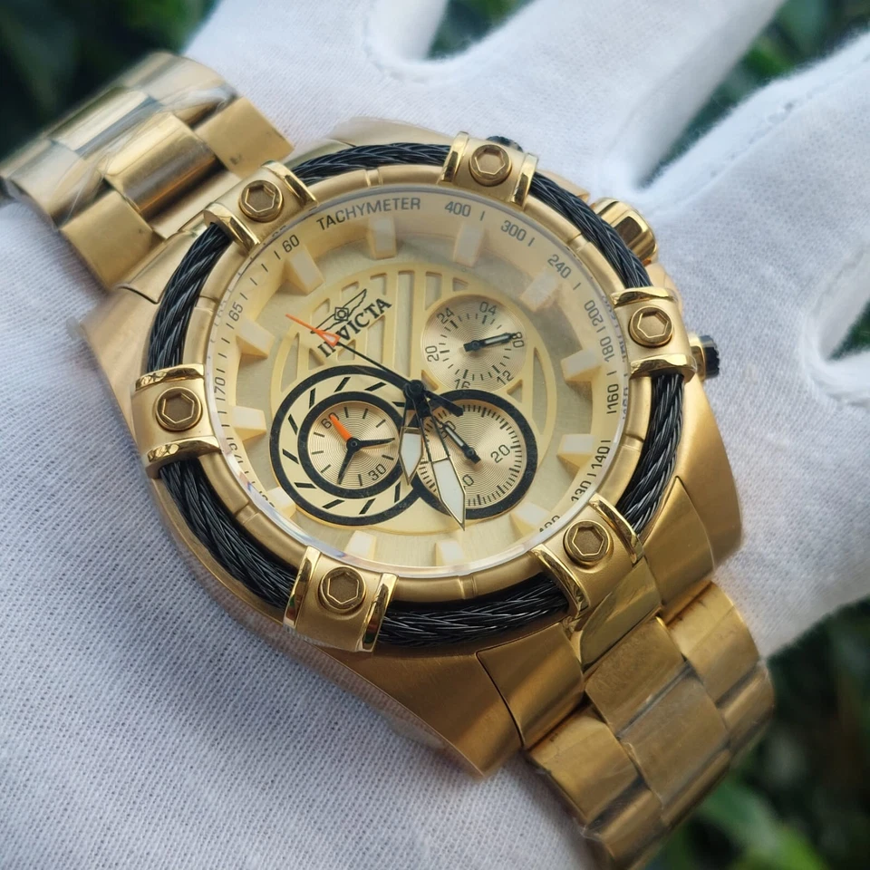 Reloj Hombre Invicta Bolt Cronógrafo Relleno Dorado 52MM Foto 4 de 4