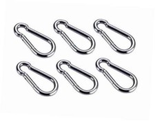 3 inches T316 stainless steel spring snap hook carabiner, set of 6