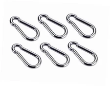 3 inches T316 stainless steel spring snap hook carabiner, set of 6