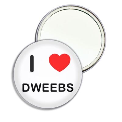Dweebs I Love Herz runder Spiegel Tasche kompakt (55 mm oder 77 mm)