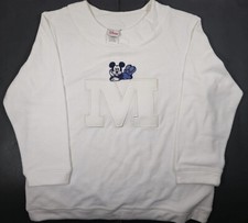 Disney Store Mickey Mouse White "M" Sweatshirt - Size Medium