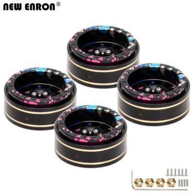 Deep Dish Brass Beadlock Wheel Rim 1.0'' 1.1'' for RC Axial 1/24 SCX24 1/18 TRX4M
