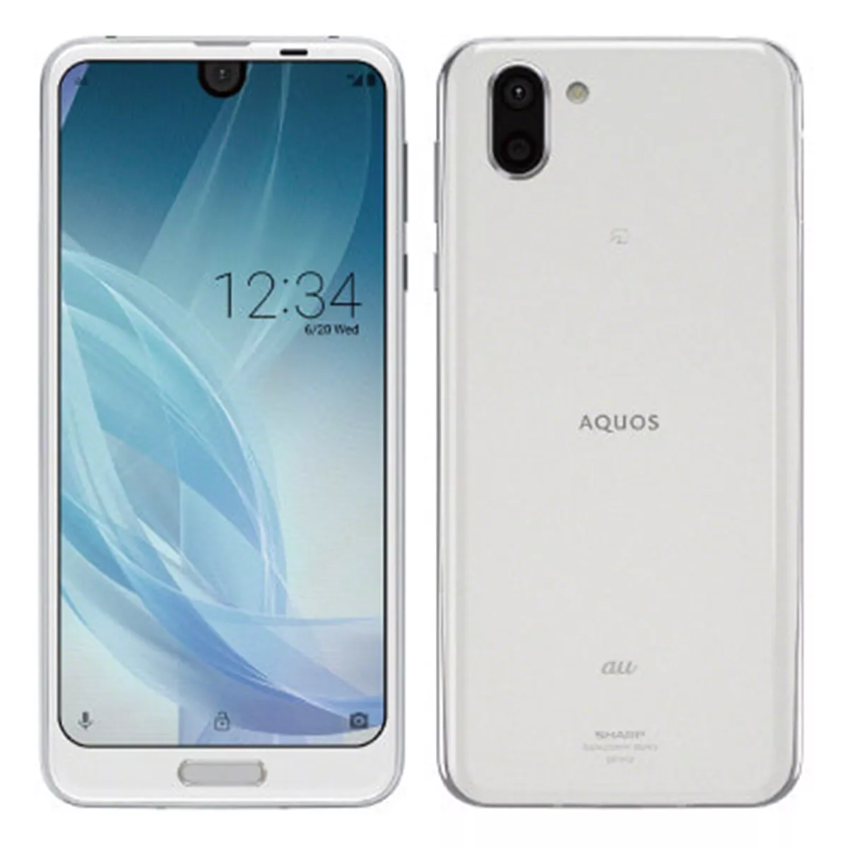 Sharp AQUOS R2 au SHV42 Platium White 64GB Android Smartphone