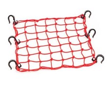 50151 15"X15" Cargo Net featuring 6 Adjustable Hooks Tight 2"x2" Mesh Red