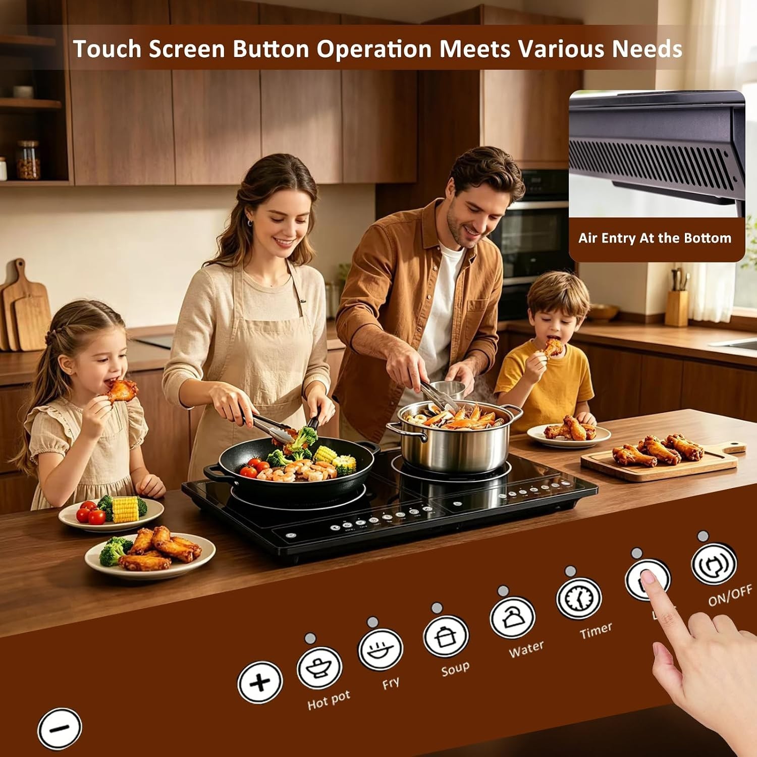 Double Induction Cooktop Portable Electric Cooktop,Portable Dual Induction Cooke — image 8