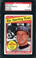 Bill Freehan SGC Coa Vintage Signed 1969 Topps All Star Autograph