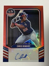 Chris Rembert 2026 PANINI STARS & STRIPES PRIZM USA RED PRIZM AUTO #77/99