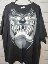 Vintage Y2K  Tasmanian Devil TAZ Looney Tunes Black T-Shirt, 2XL - Warner Bros
