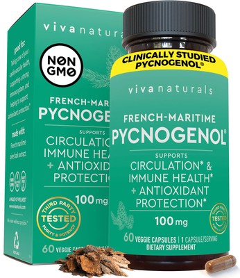 Pycnogenol 100mg from French Maritime Pine Bark Extract Capsules - Healthy Bl...