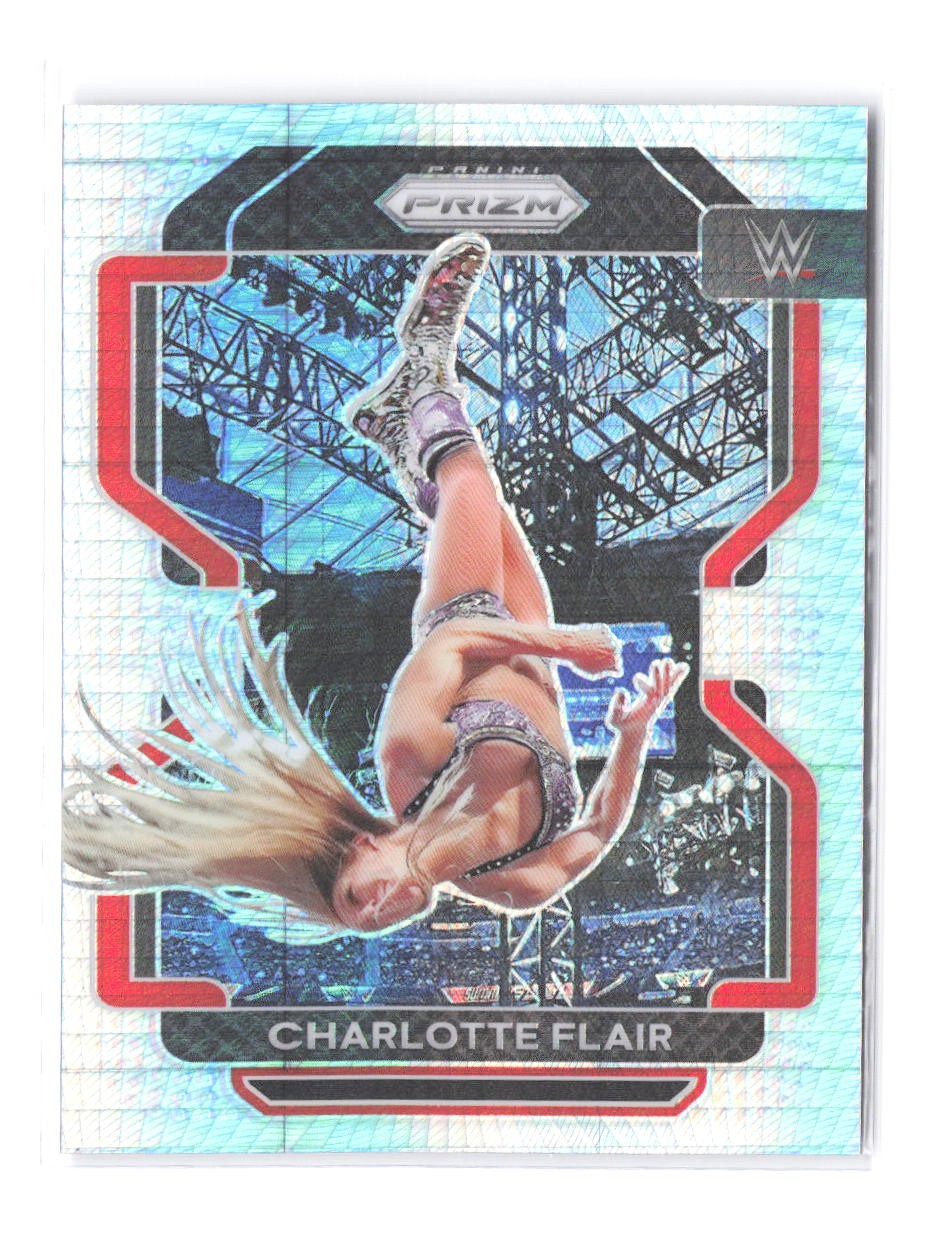 2022 Panini Prizm WWE Charlotte Flair Hyper Parallel 180