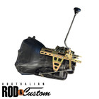 Black 16 Inch GM 4L60 Automatic Shifter Transmission Mount Chev Hot Rod Ford