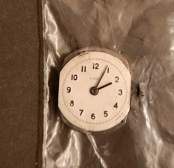 Vintage Timex 229 Watch Movement w/ Face, Hands, and Crown Untested - Image 2 of 3