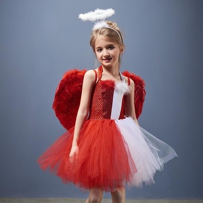 Du Musst Seinen Engel, Teufeln Jungen, In Einem Halloween Kleid Tragens Ein Diad