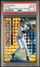 2021 Panini Mosaic All-Time Greats Ichiro #ATG3 PSA 10 Reactive Orange