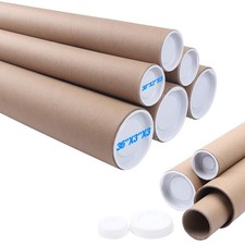 Mailing Tubes with Caps, 3 Pack 3x36-Inch  3 Pack 2x30-Inch Kraft Paper Post...