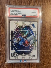 2023 Panini Mosaic Jahmyr Gibbs #ND-10 White Sparkle PSA 10 Detroit Lions