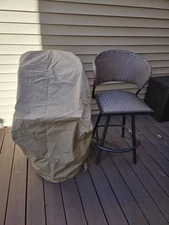 SunPatio 2 Pack Outdoor Waterproof  Bar Chair Covers,  27"W x 29"D x 35"H, Taupe