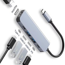 USB C Hub to 4K HDMI-Compatible USB 3.0 2.0 Type C PD Charging Dock for MacBook