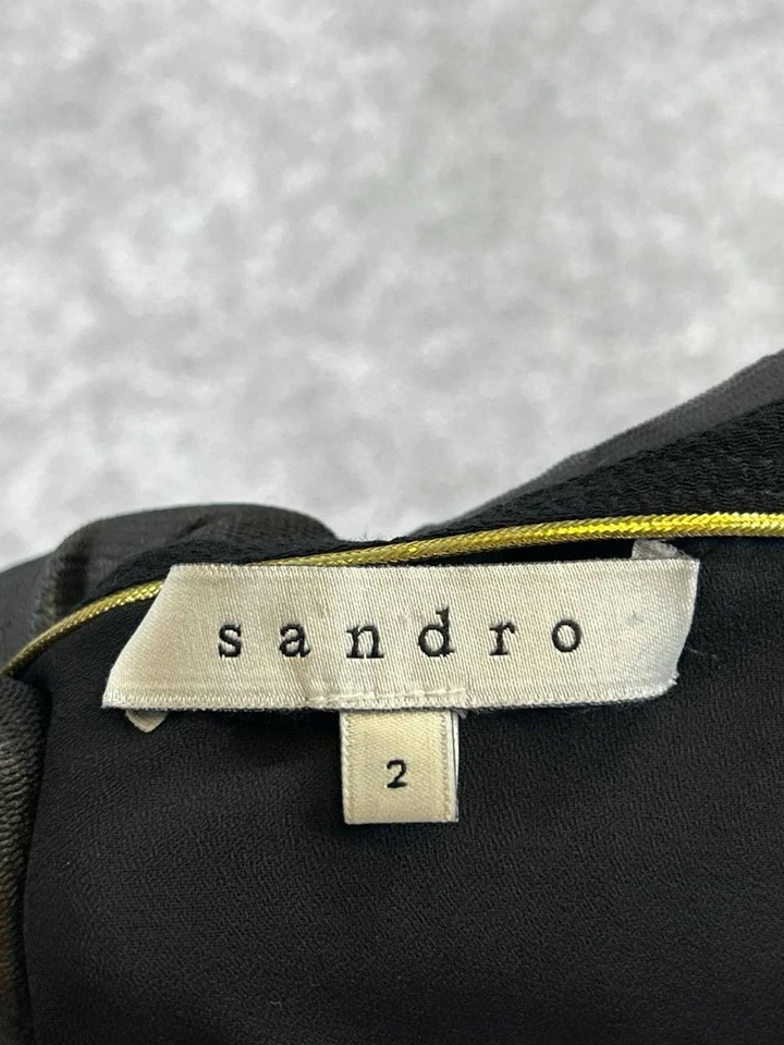 Vestido Sandro para mujer 2 negro blanco * Foto 3 de 4